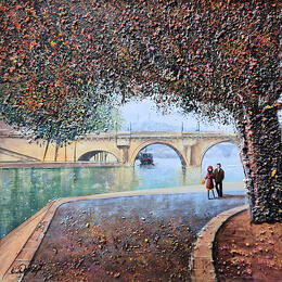 Peinture Le brouillard de Paris par Dessapt Elika | Tableau