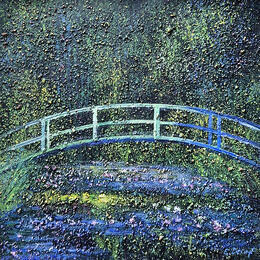 Peinture Le jardin de Giverny par Dessapt Elika | Tableau