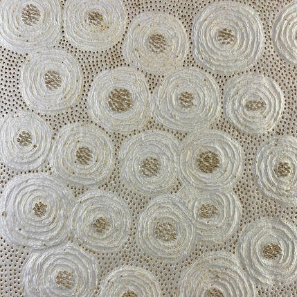 Gemälde Meringues von Caviale Marie | Gemälde Abstrakt Minimalistisch