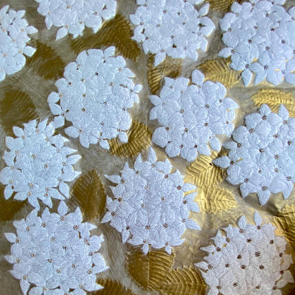 Gemälde Hortensias von Caviale Marie | Gemälde Abstrakt Minimalistisch