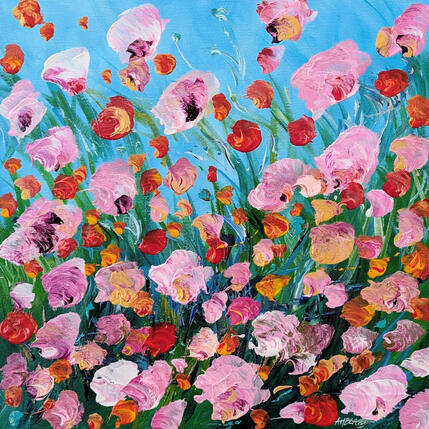 Gemälde Envolée de fleurs printanières von Amblard Florence | Gemälde