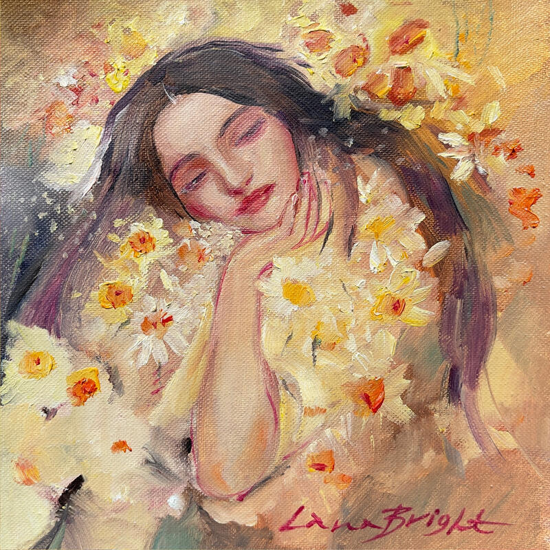 Peinture A Melancholic mood par Bright Lana | Tableau Figuratif Huile