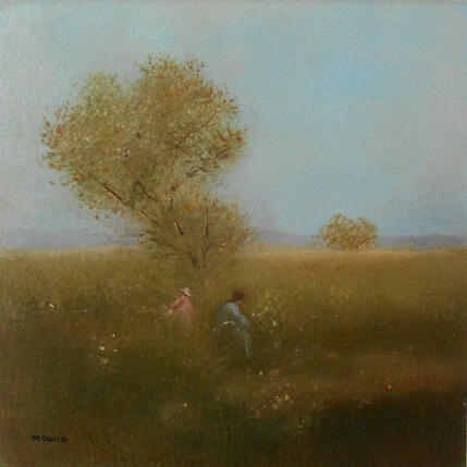 Peinture La cucillette des simples par Moulia Francis | Tableau Figuratif Huile Nature
