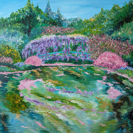 Gemälde Jardin romantique  von Amblard Florence | Gemälde