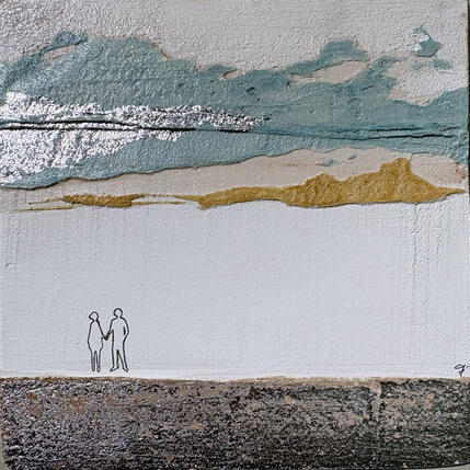 Pintura HONFLEUR por Roma Gaia | Pintura Tema Acrílico, Arena Minimalista