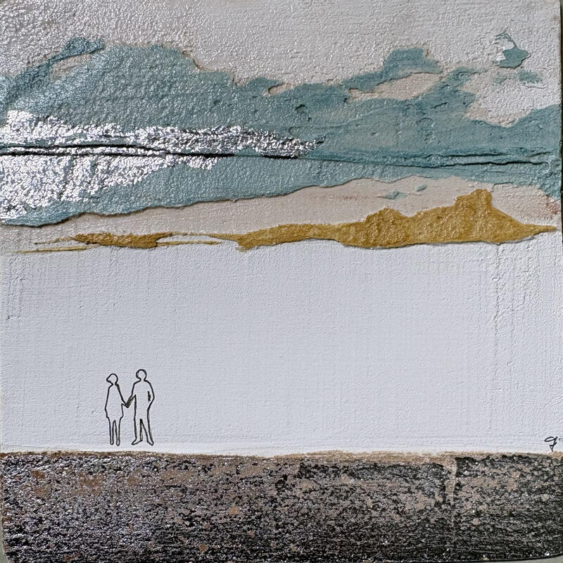 Pintura HONFLEUR por Roma Gaia | Pintura Tema Minimalista Acrílico Arena