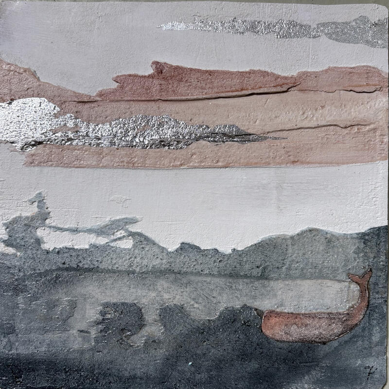 Pintura SISTER por Roma Gaia | Pintura Tema Minimalista Acrílico Arena