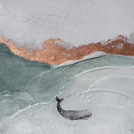 Pintura IL SEGRETO por Roma Gaia | Pintura Tema Acrílico, Arena Minimalista