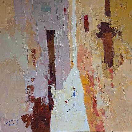 Painting Calent by Tomàs | Painting Abstract Oil Life style, Urban