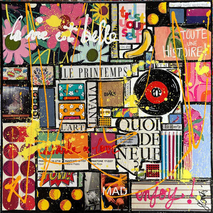 Peinture Enjoy, la vie est belle ! par Costa Sophie | Tableau