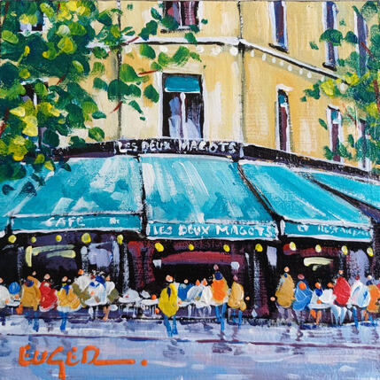 Pintura TERRASSE BOULEVARD SAINT GERMAIN A PARIS por Euger | Pintura