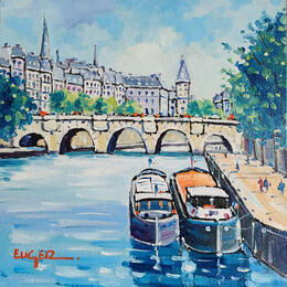 Pintura LE PONT NEUF A PARIS por Euger | Pintura
