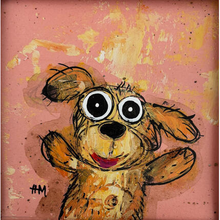 Painting Hellooo by Maury Hervé | Painting Raw art Animals