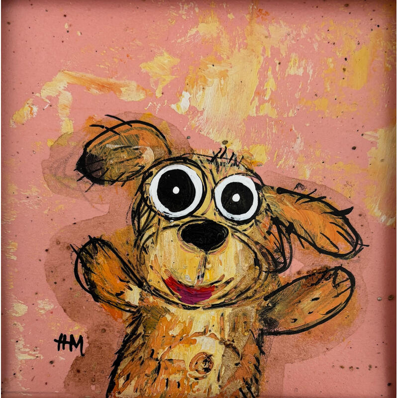 Painting Hellooo by Maury Hervé | Painting Raw art Animals