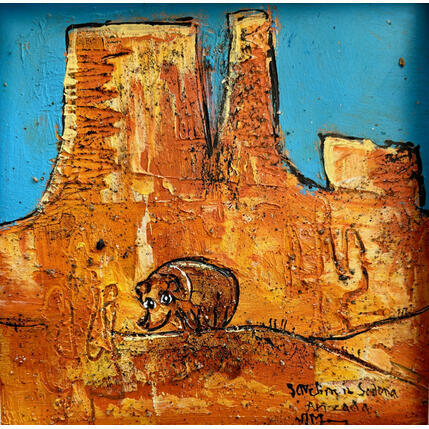 Painting Javelina by Maury Hervé | Painting Raw art Animals