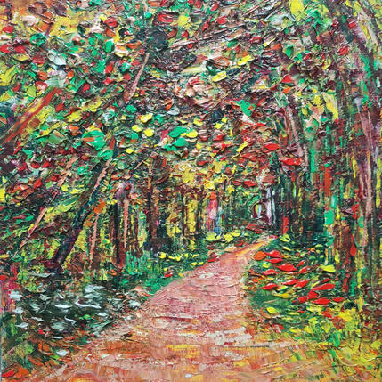Peinture Forêt en fête par Levesque Emmanuelle | Tableau