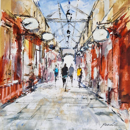 Pintura journée shopping à lyon por Poumelin Richard | Pintura