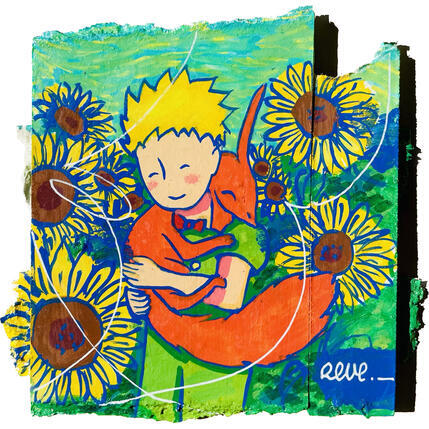 Painting Petit Prince by Revel | Painting Pop-art Upcycling Pop icons