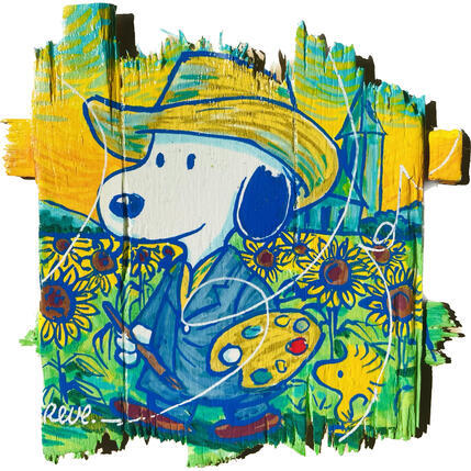 Peinture Snoop Gogh par Revel | Tableau