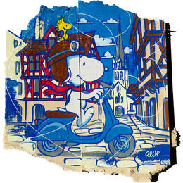 Painting Balade en Vespa by Revel | Painting