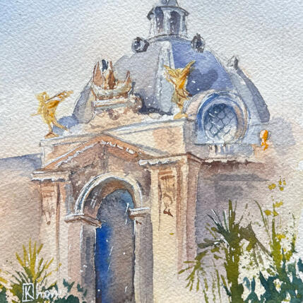 Gemälde Dome von Khomyakova  Liliya  | Gemälde Figurativ Aquarell