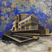 Painting Villa Cavrois  by Romanelli Karine | Painting Figurative Urban Acrylic Gluing