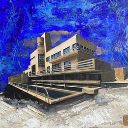 Painting Villa Cavrois  by Romanelli Karine | Painting