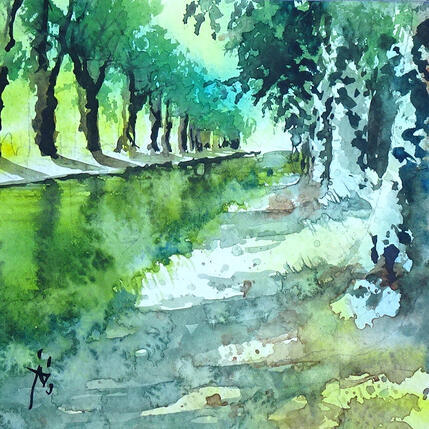 Pintura Un espace de liberté por Abbatucci Violaine | Pintura