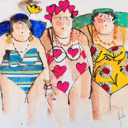 Gemälde Les Copines Joyeuses von Colombo Cécile | Gemälde