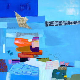 Pintura La cabane près de la rivière por Lau Blou | Pintura