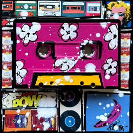 Peinture POP K7 (rose) par Costa Sophie | Tableau