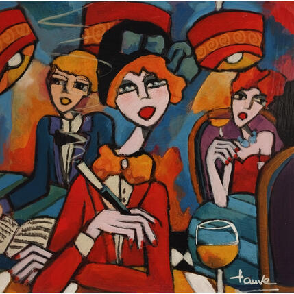 Painting Le petit blanc by Fauve | Painting Figurative Acrylic, Oil Life style