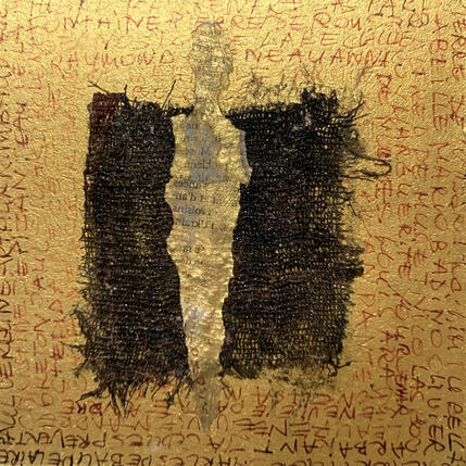 Painting Source Poétique by Rocco Sophie | Painting Raw art Acrylic, Gluing, Sand