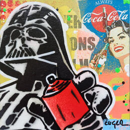 Peinture VADOR RED BOMB par Euger Philippe | Tableau Pop-art Acrylique, Carton, Collage Icones Pop