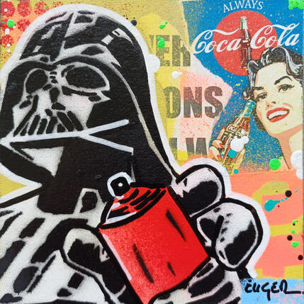 Peinture VADOR RED BOMB par Euger Philippe | Tableau Pop-art Acrylique, Carton, Collage Icones Pop