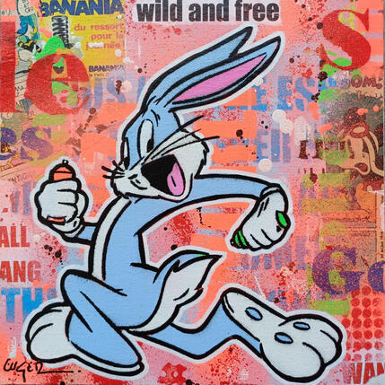 Pintura WILD AND FREE por Euger Philippe | Pintura Pop art Acrílico, Collage Iconos pop