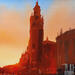 Painting Le Beffroi by Guillet Jerome | Painting Figurative Oil