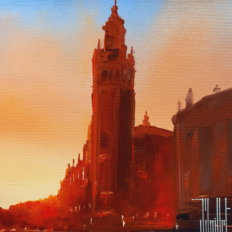 Painting Le Beffroi by Guillet Jerome | Painting Figurative Oil