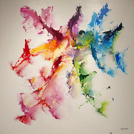Painting 37.19.41 by Zdzieblo Thierry | Painting Abstract Acrylic