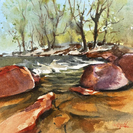 Painting Sedona 328 by Seruch Capouillez Isabelle | Painting