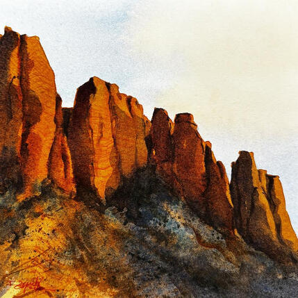 Painting Sedona 327 by Seruch Capouillez Isabelle | Painting