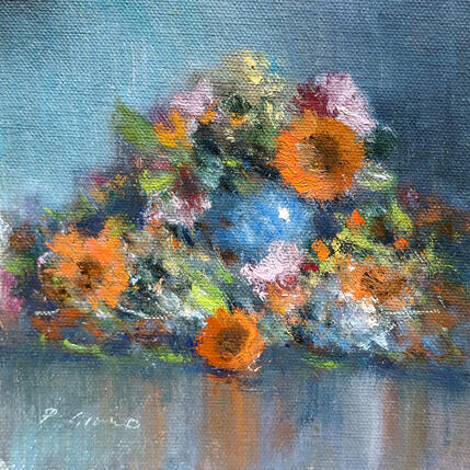 Painting Gerbera II by Giroud Pascal | Painting Figurative Oil