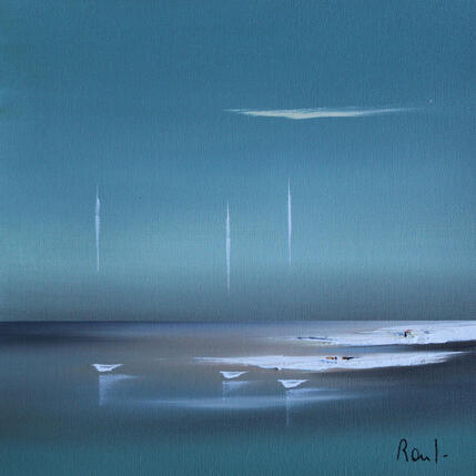 Painting Evasion marine 92 by Roussel Marie-Ange et Fanny | Painting