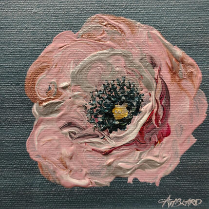 Pintura Pavot rose por Amblard Florence | Pintura Impressionism Acrílico Naturaleza, Paisajes