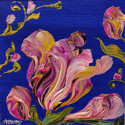 Pintura Jolies tulipes roses por Amblard Florence | Pintura Impressionism Acrílico Naturaleza, Paisajes