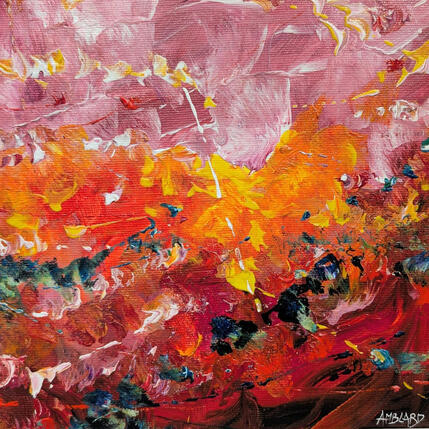 Painting Soleil et neige by Amblard Florence | Painting Impressionism Acrylic Landscapes, Nature