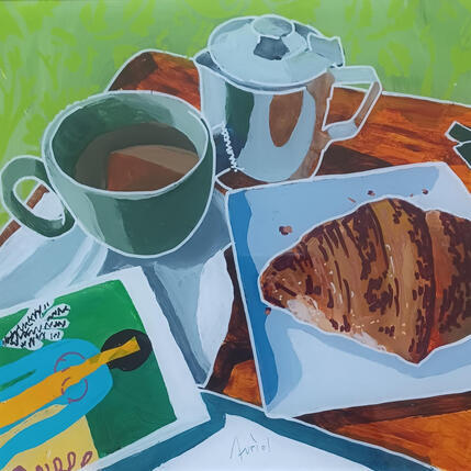 Peinture Henri attendait le départ par Auriol Philippe | Tableau Figuratif Acrylique, Plexiglas, Posca Natures mortes