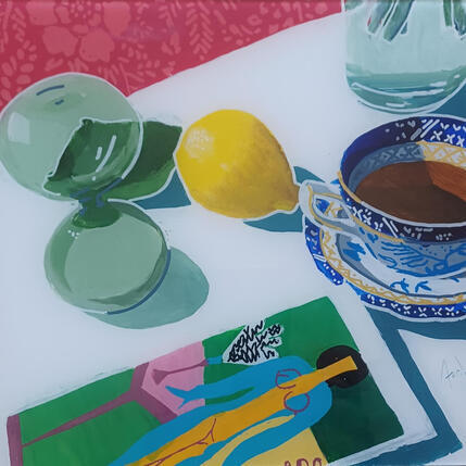 Peinture Henri la regardait s'éloigner par Auriol Philippe | Tableau Figuratif Acrylique, Plexiglas, Posca Natures mortes