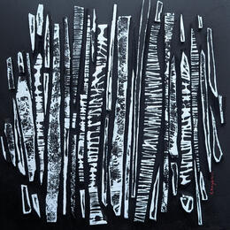 Pintura Bc23  noir blanc por Langeron Luc | Pintura Tema Acrílico, Madera, Resina