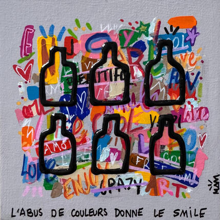 Painting ABUS COLORé by Mam | Painting Pop-art Acrylic Pop icons, Society